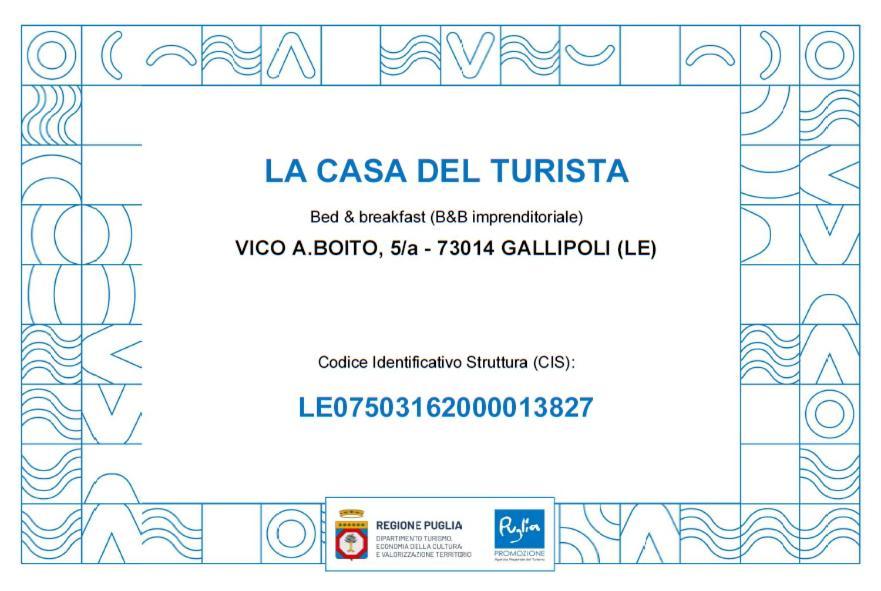 Bed and Breakfast La Casa Del Turista Gallipoli Exterior foto